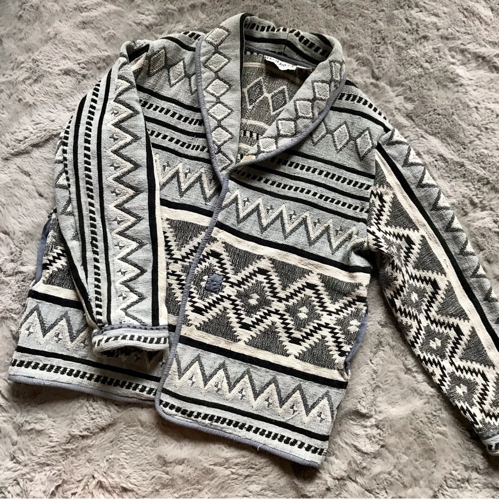 90's Southwestern Tapestry Jacket Vintage Flashback 100% Cotton Woven Coat large